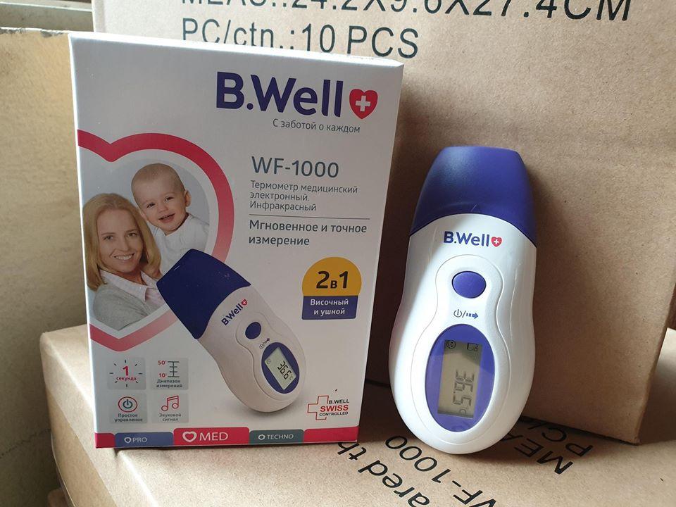 Nhiệt Kế Điện Tử Hồng Ngoại Đo Tai, Trán B.WELL WF-1000 - Hàng Nội Địa Nga