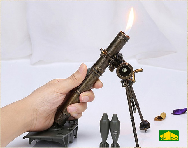 Bật Lửa Mô Hình Pháo Cối Đồng Cổ