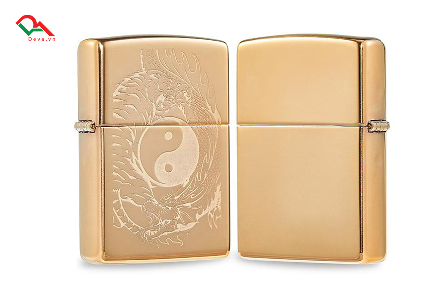 Zippo rồng hổ khắc sâu Z327