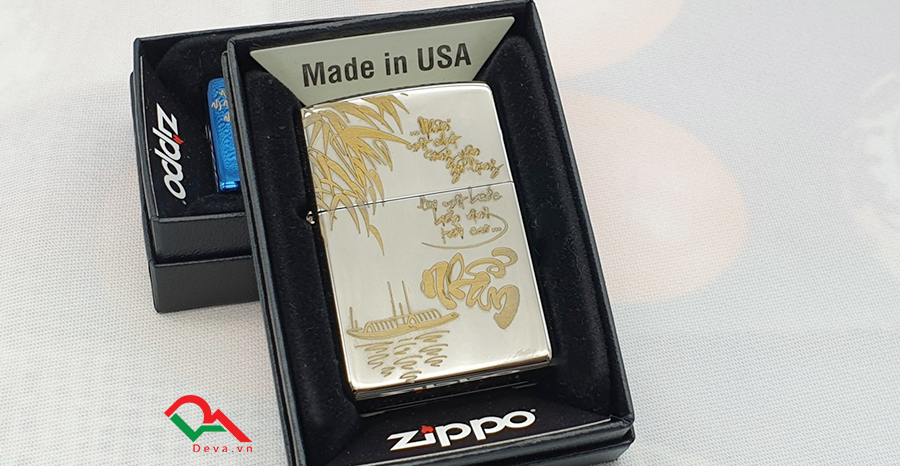 Zippo Mỹ khắc laser chữ Nhẫn ZK05