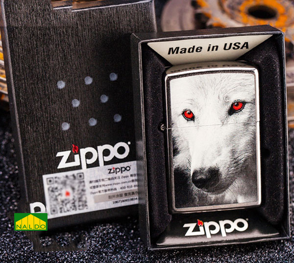 Bật lửa Zippo Mỹ hình sói mắt đỏ Z78