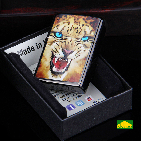 Bật Zippo Mỹ con hổ leopard Z92