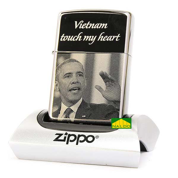 Zippo chính hãng khắc Obama Z116
