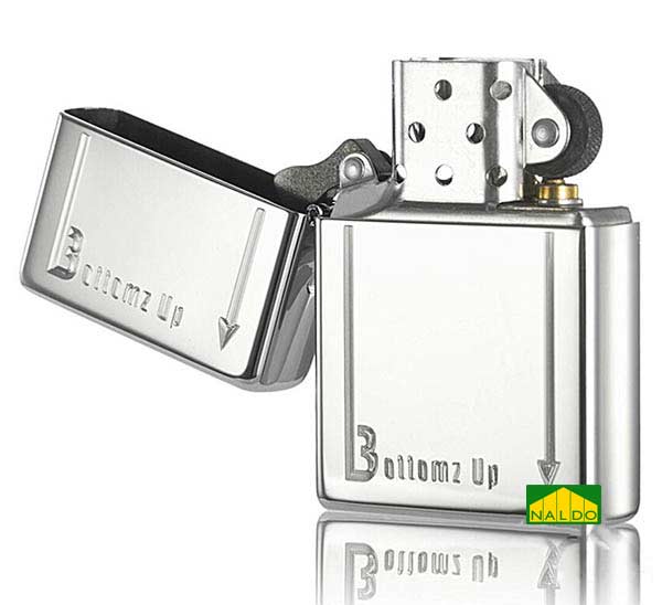 Zippo Mỹ 2 đáy Bottomz up logo Z105