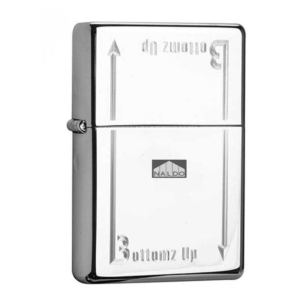 Zippo Mỹ 2 đáy Bottomz up logo Z105