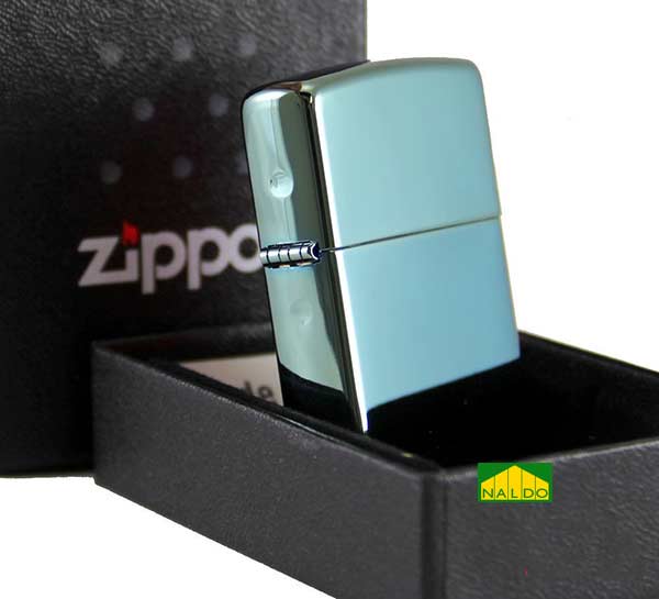 Zippo Mỹ xanh bóng chameleon Z110