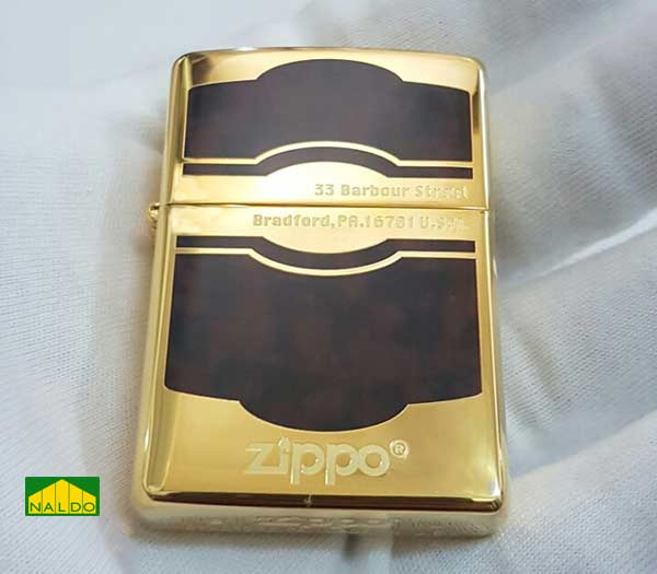 Zippo Mỹ xuất Nhật mạ vàng và sơn mài Z137