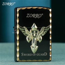 Bật lửa xăng đá Emblem Zorro chủ đề Sword Of Guard Z8667