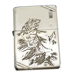 Mẫu Zippo bạc khối hình con hổ BK14 BẢN GIỚI HẠN