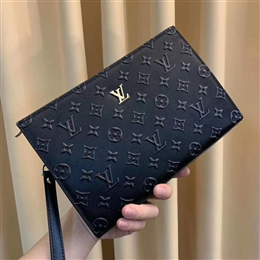 Vi da bò LouisVuitton cao cấp hoa văn nổi cho nam LV1106