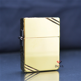 Zippo tái bản 1935 chặt góc cạnh hoa văn gõ búa ZN309